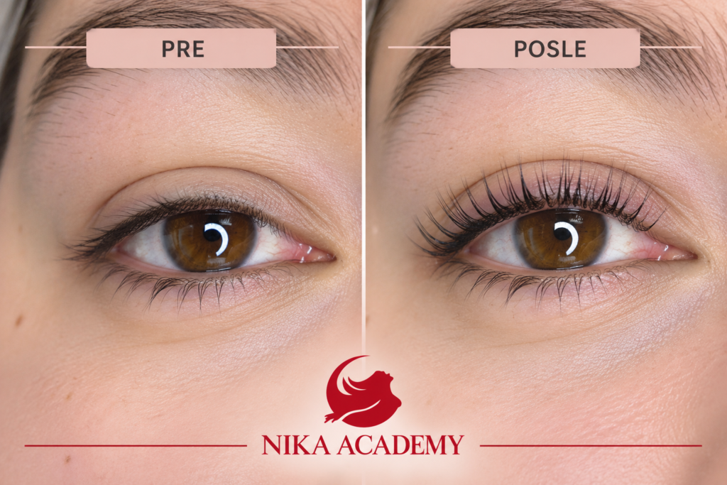prelep i pravilan lash lift tretman nika academy